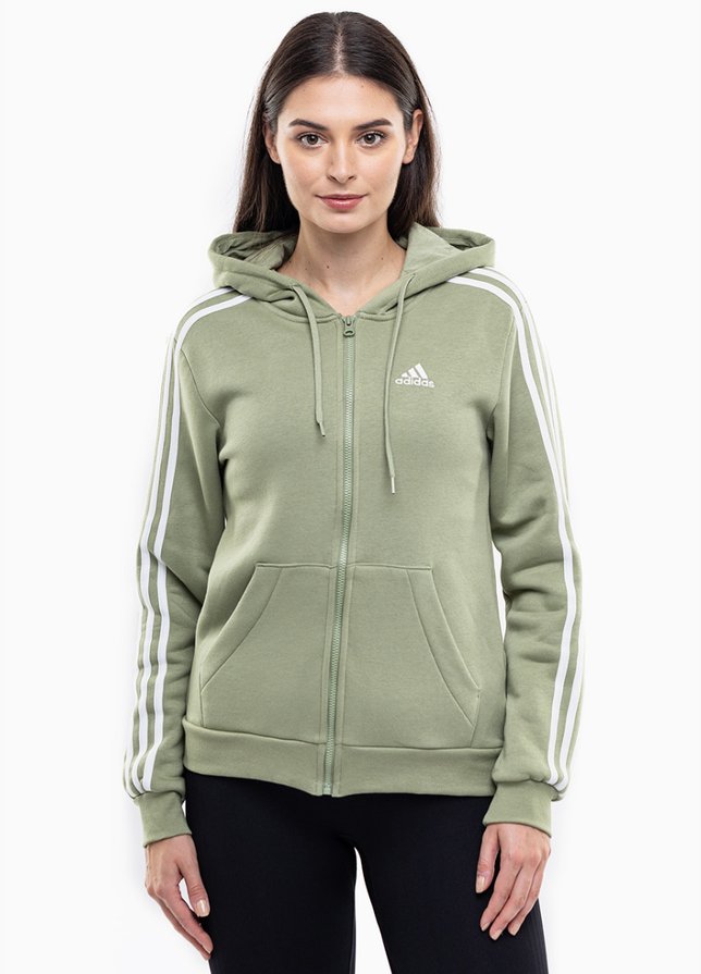 adidas Dámská mikina Essentials FL 3S Full-Zip Hoodie JP2352 adidas Dámská mikina Essentials FL 3S Full-Zip Hoodie JP2352