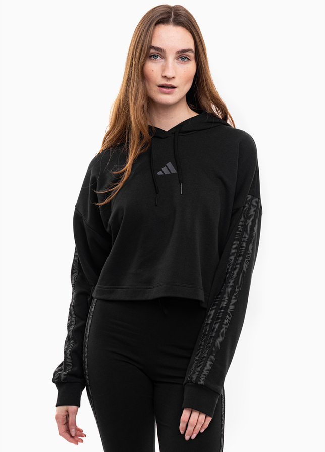 adidas Dámská mikina Essentials 3 Stripes Print French Terry Hoodie JC6244 adidas Dámská mikina Essentials 3 Stripes Print French Terry Hoodie JC6244