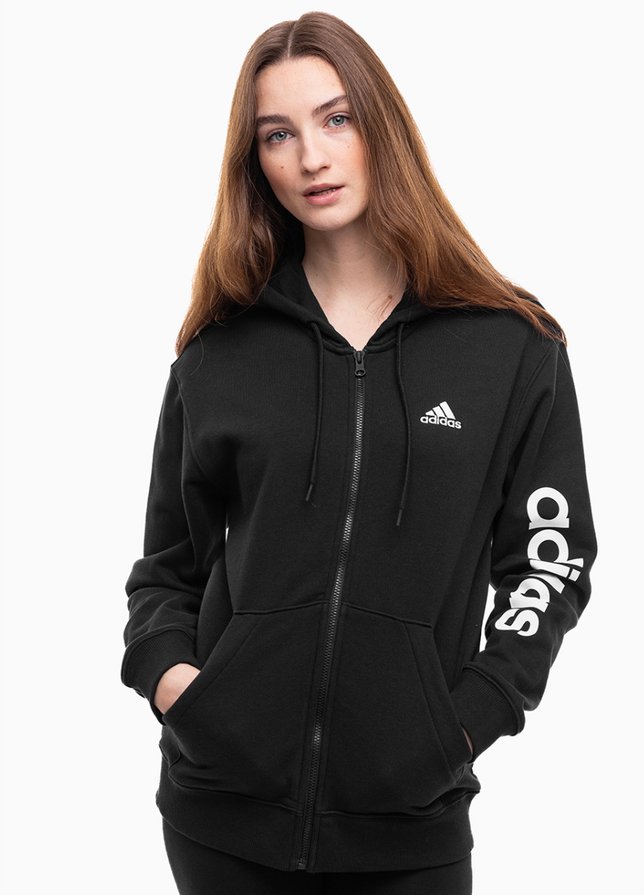 adidas Dámská mikina Essentials Linear Full-Zip French Terry Hoodie IC6863 adidas Dámská mikina Essentials Linear Full-Zip French Terry Hoodie IC6863