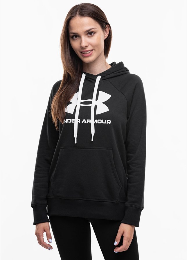 Under Armour Mikina s Kapucí Dámské Rival Fleece Logo Hoodie 1356318 001 Under Armour Mikina s Kapucí Dámské Rival Fleece Logo Hoodie 1356318 001