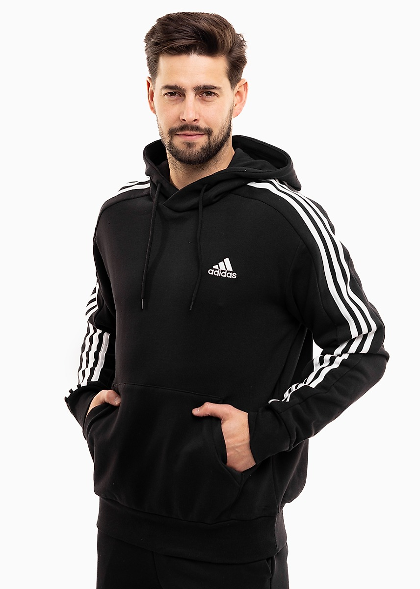 adidas Pánská mikina Essentials French Terry 3-Stripes Hoodie IC0435