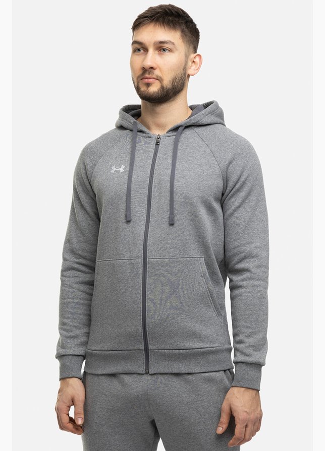 Under Armour Pánská mikina Rival Fleece FZ Hoodie 1379767 025 Under Armour Pánská mikina Rival Fleece FZ Hoodie 1379767 025