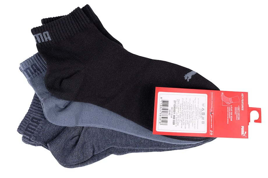PUMA Ponožky Quarter Plain 3-PACK 271080001 460