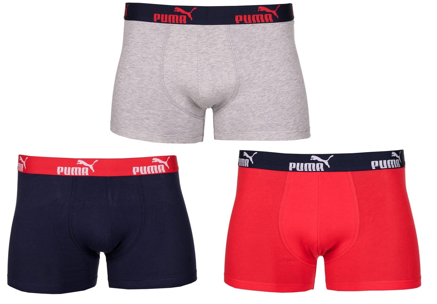 PUMA Pánské trenýrky Basic Number 1 Boxer 3Pak 681005001 831