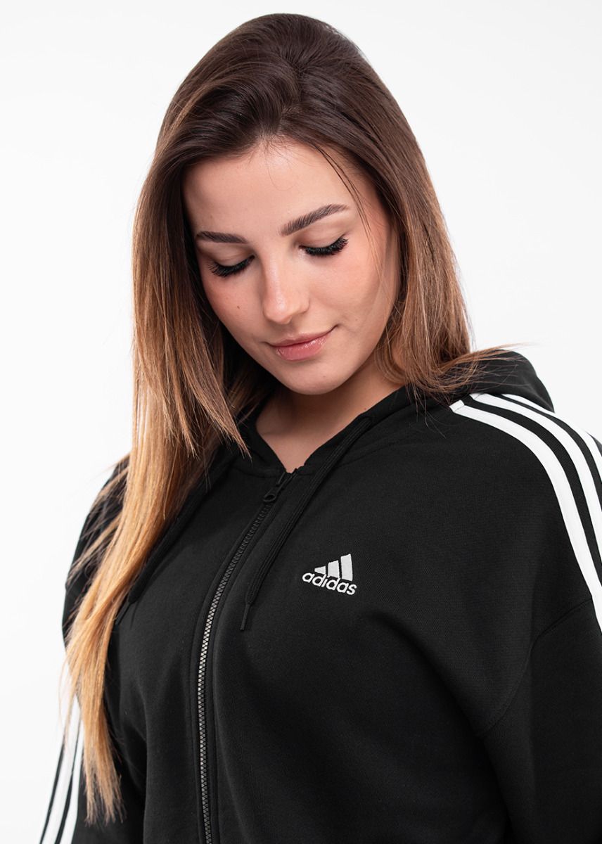 adidas Dámská mikina Essentials 3-Stripes FT Oversized Full-Zip Hoodie IC8782