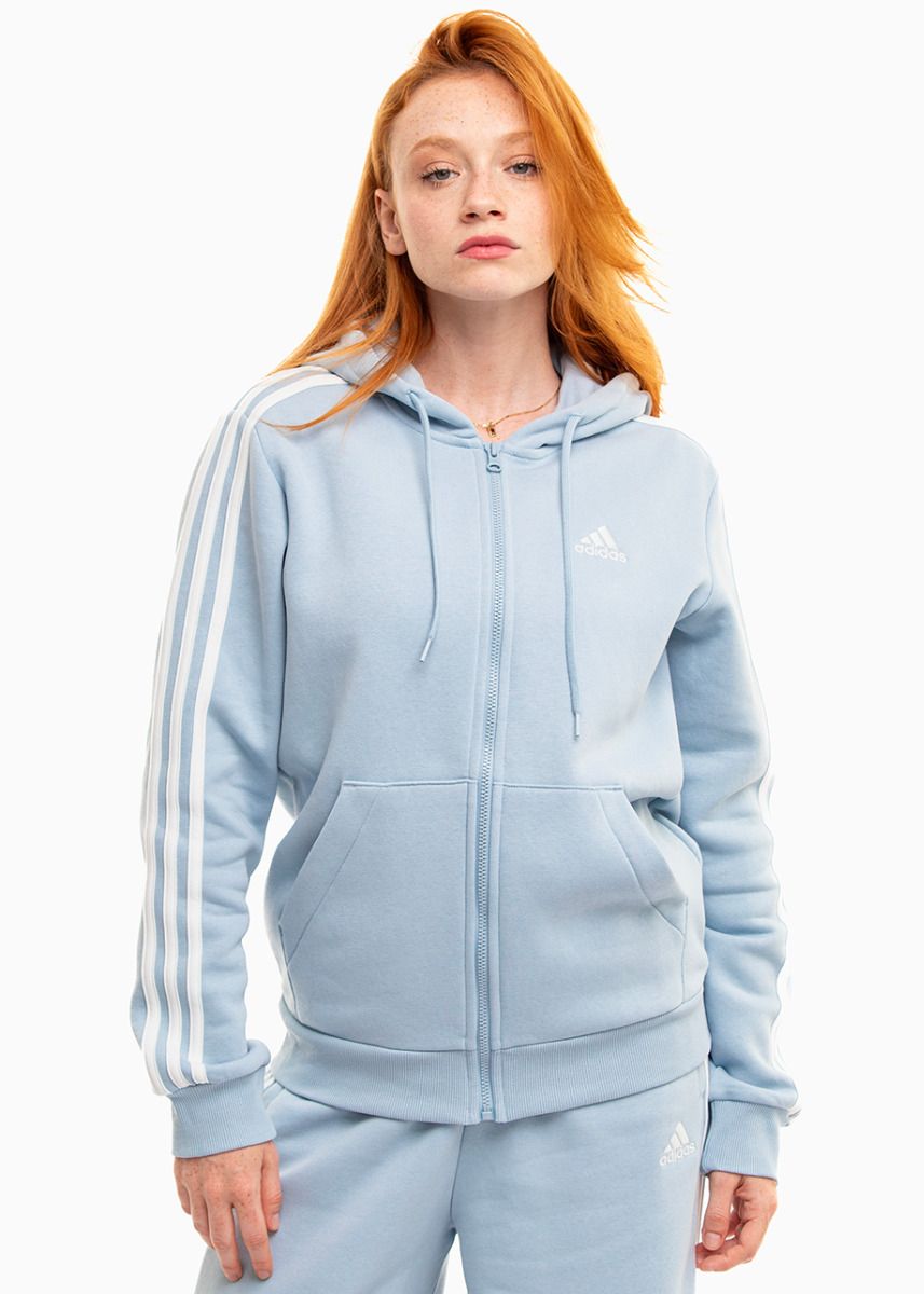 adidas Dámská mikina Essentials FL 3S Full-Zip Hoodie IR6076