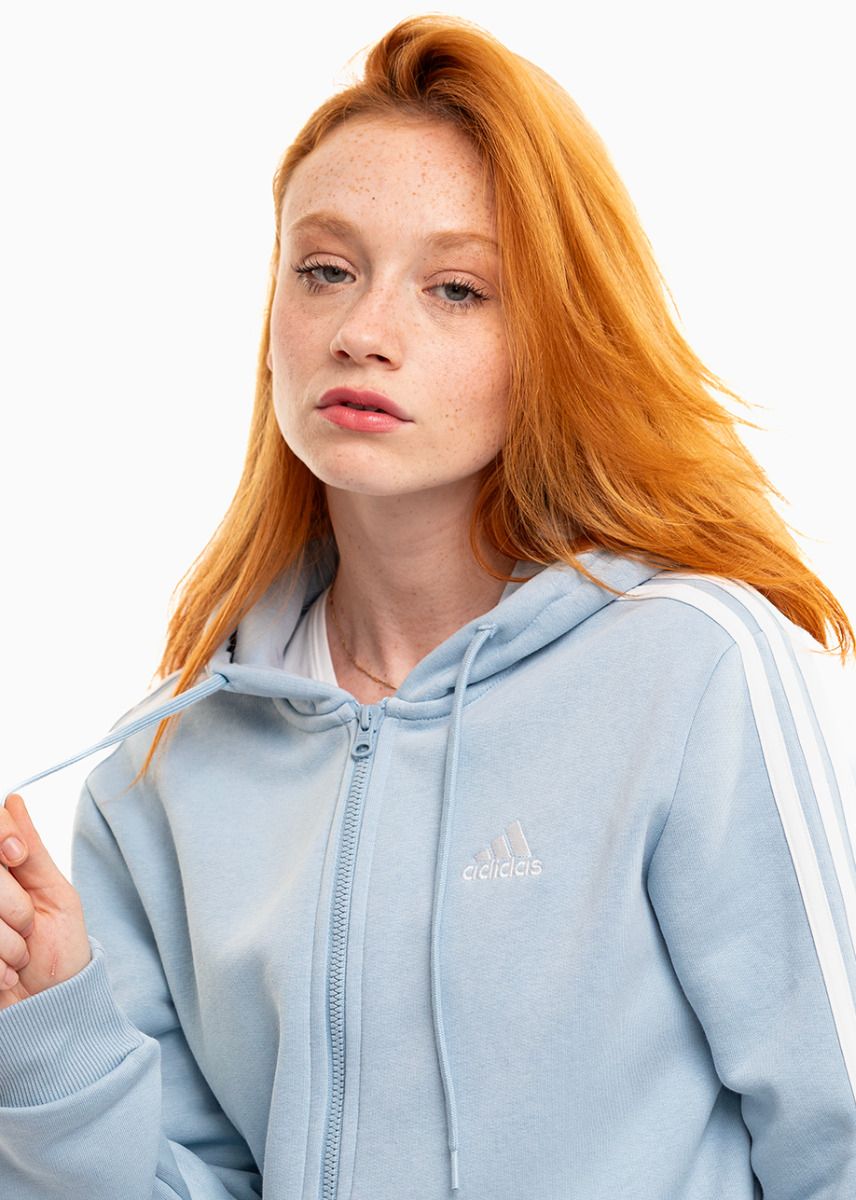 adidas Dámská mikina Essentials FL 3S Full-Zip Hoodie IR6076