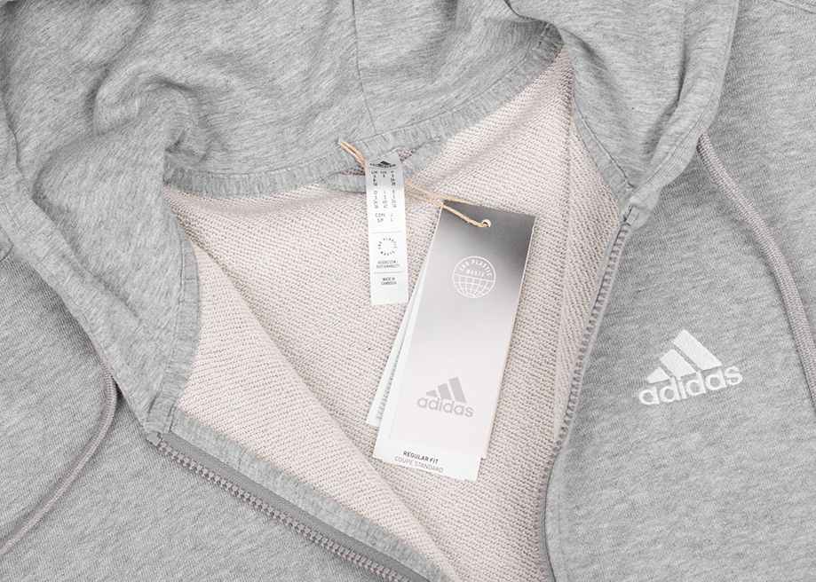 adidas Dámská mikina Essentials Linear Full-Zip French Terry Hoodie IC6866