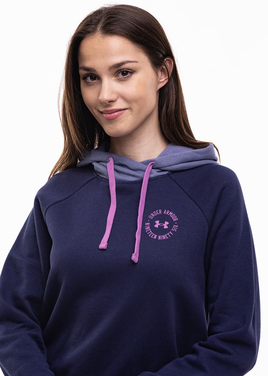 Under Armour dámská mikina Rival Fleece CB Hoodie 1373031 410