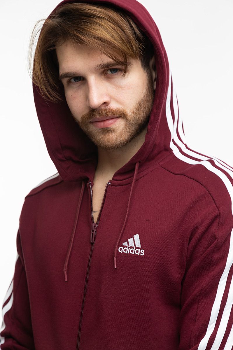 adidas Pánská mikina Essentials French Terry 3-Stripes Full-Zip Hoodie IS1365