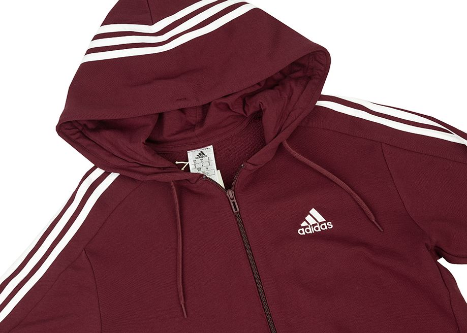 adidas Pánská mikina Essentials French Terry 3-Stripes Full-Zip Hoodie IS1365