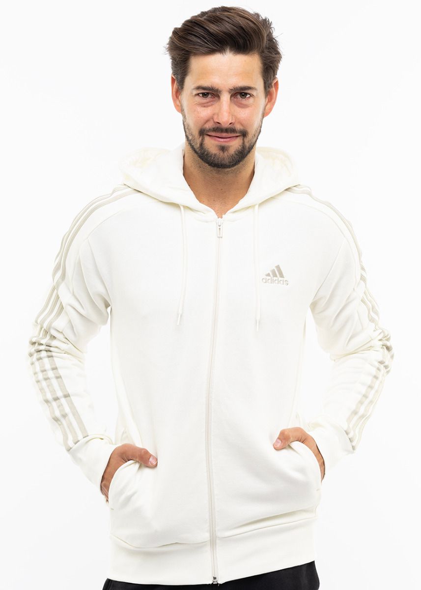 adidas Pánská mikina Essentials French Terry 3-Stripes Full-Zip Hoodie IS1373