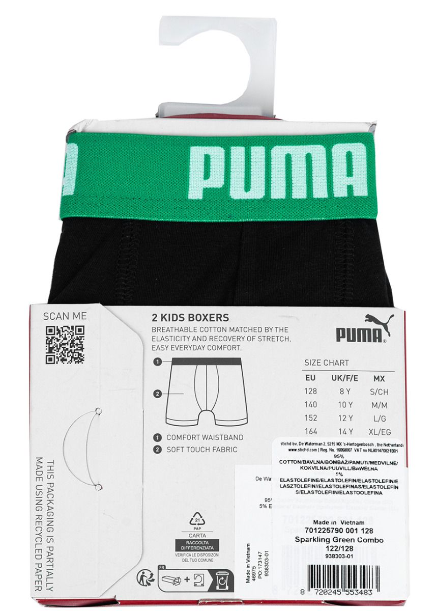 PUMA Chlapecké boxerky Printed Boxer 2P 938303 01