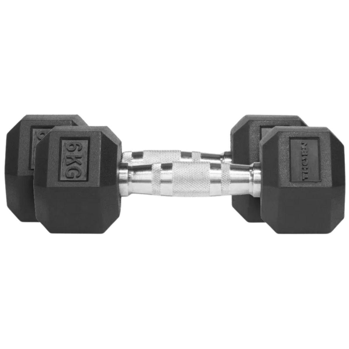 THORN FIT Činky Hex Rubber Dumbbell 6,0kg 2 pcs