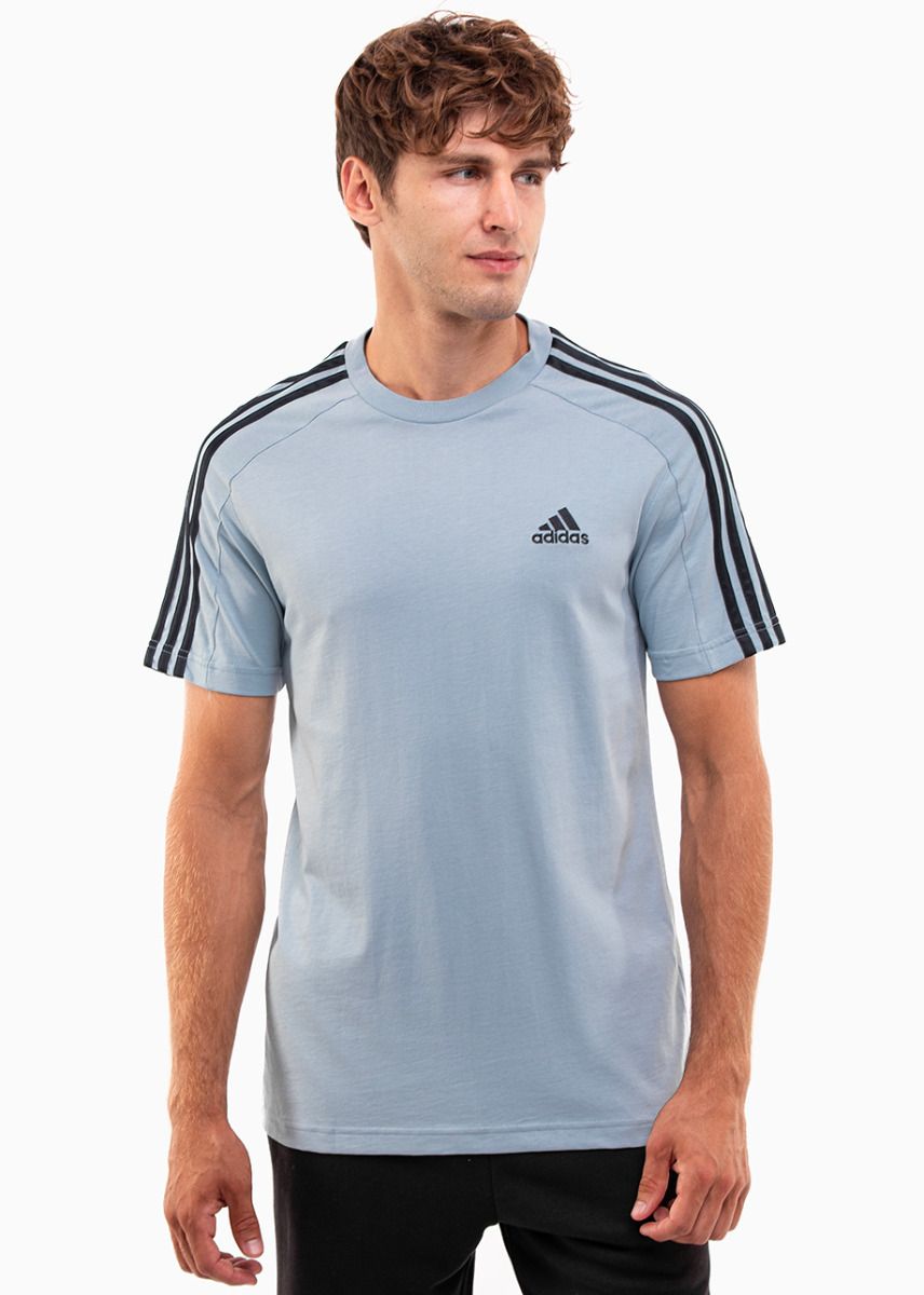 adidas Pánské tričko Essentials Single Jersey 3-Stripes Tee IS1332