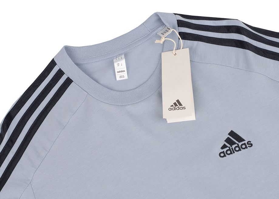 adidas Pánské tričko Essentials Single Jersey 3-Stripes Tee IS1332