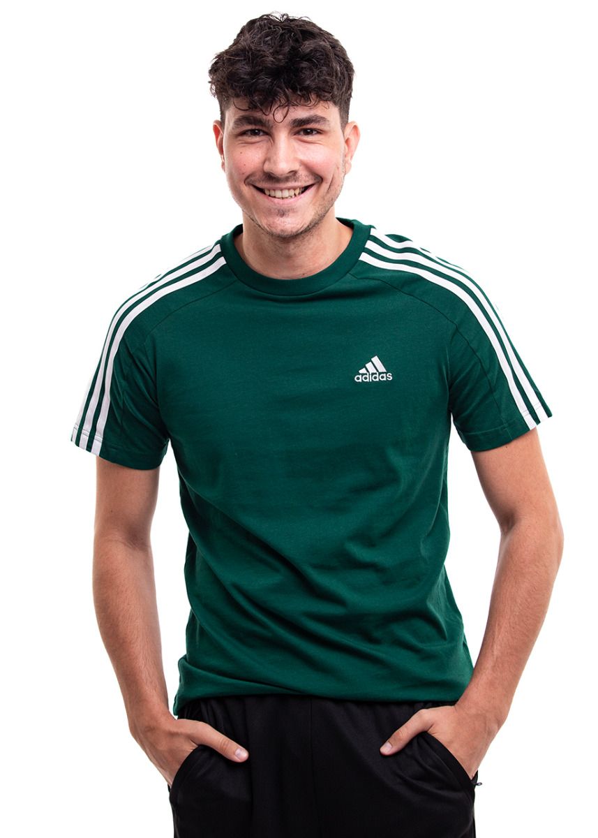 adidas Pánské tričko Essentials Single Jersey 3-Stripes Tee IS1333