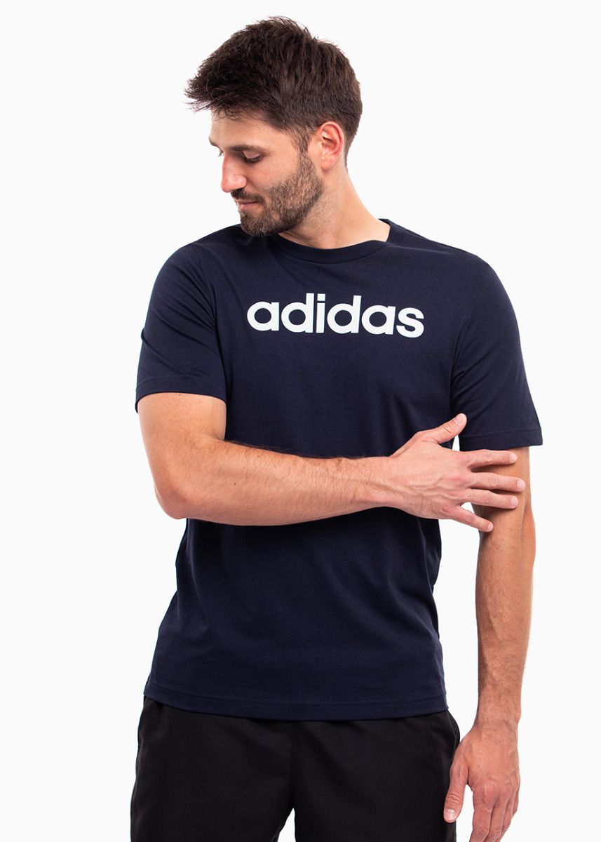 adidas Pánské tričko Essentials Single Jersey Linear Embroidered Logo Tee IC9275