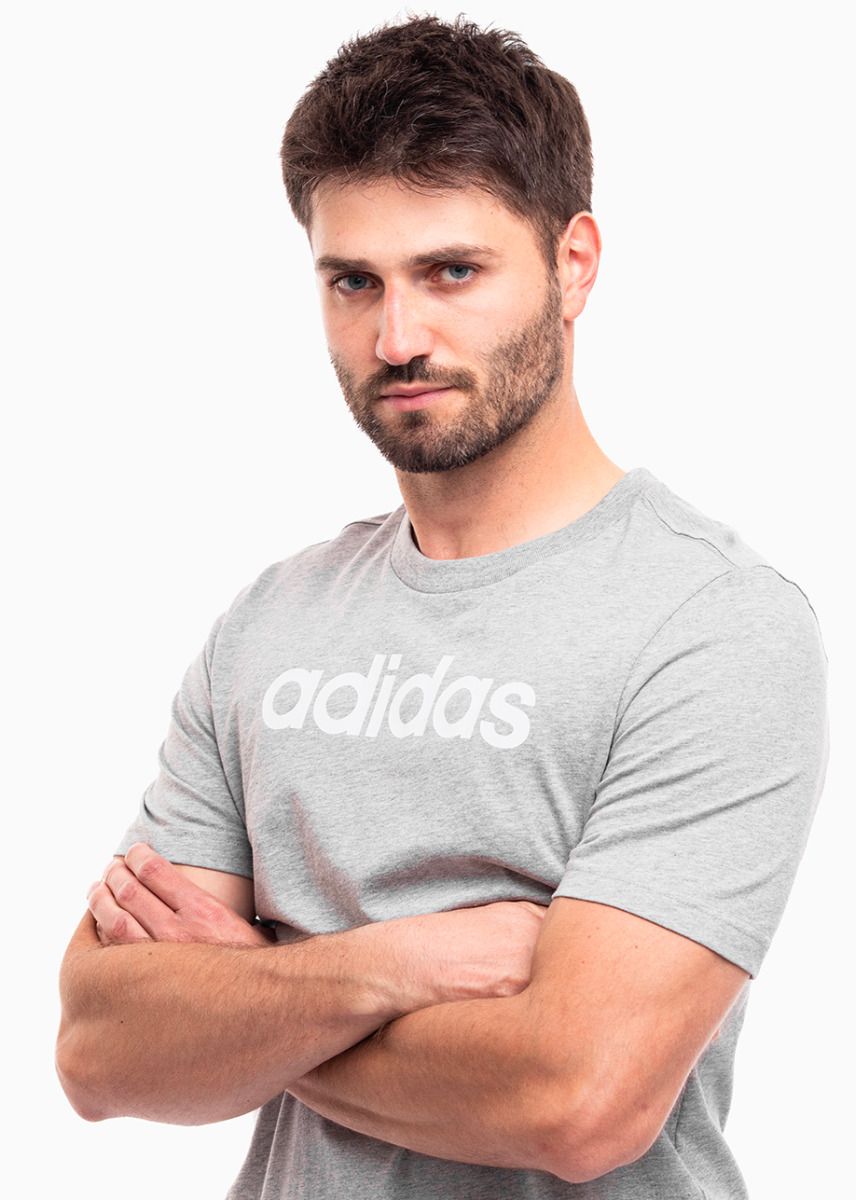 adidas Pánské tričko Essentials Single Jersey Linear Embroidered Logo Tee IC9277