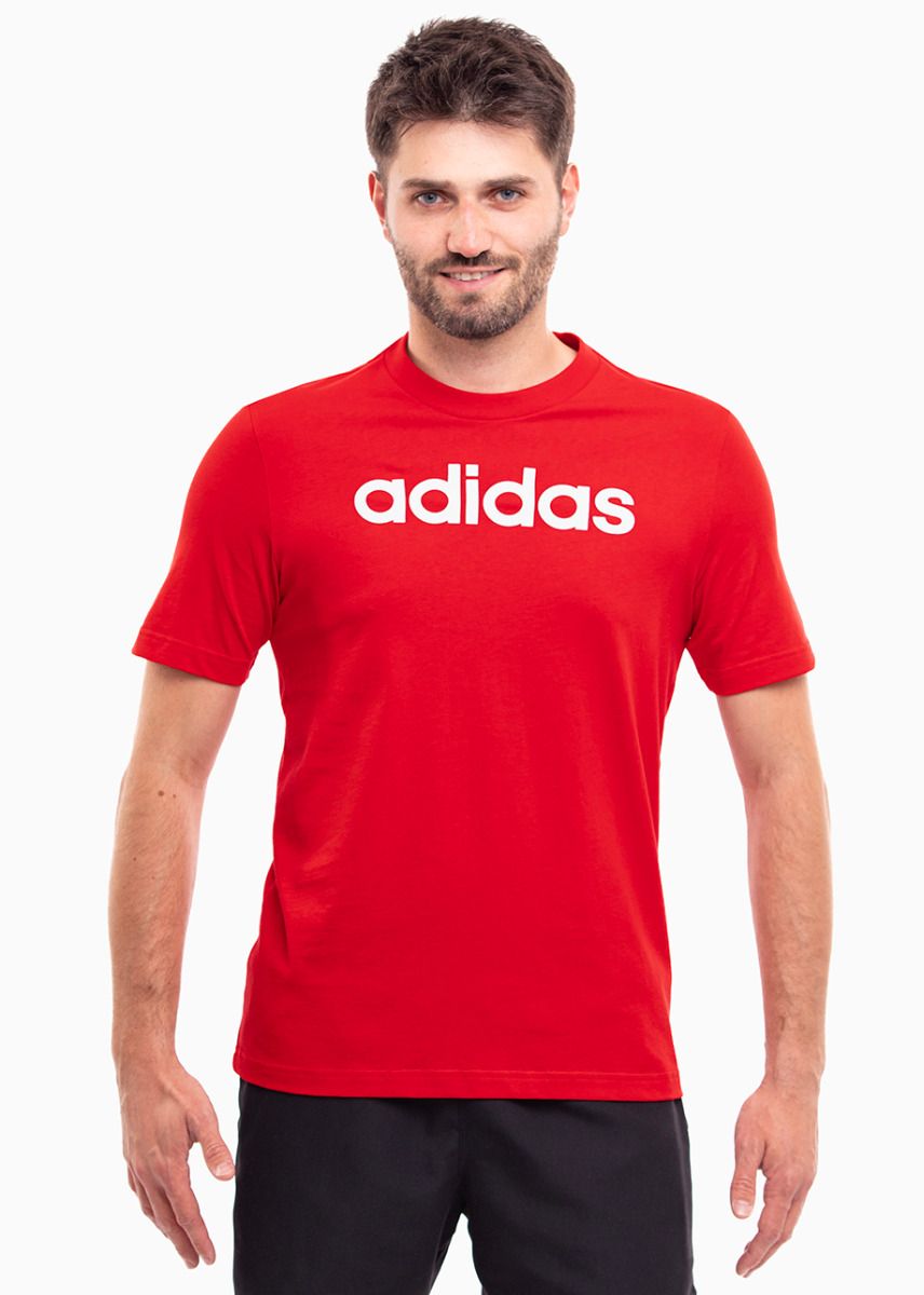 adidas Pánské tričko Essentials Single Jersey Linear Embroidered Logo Tee IC9278