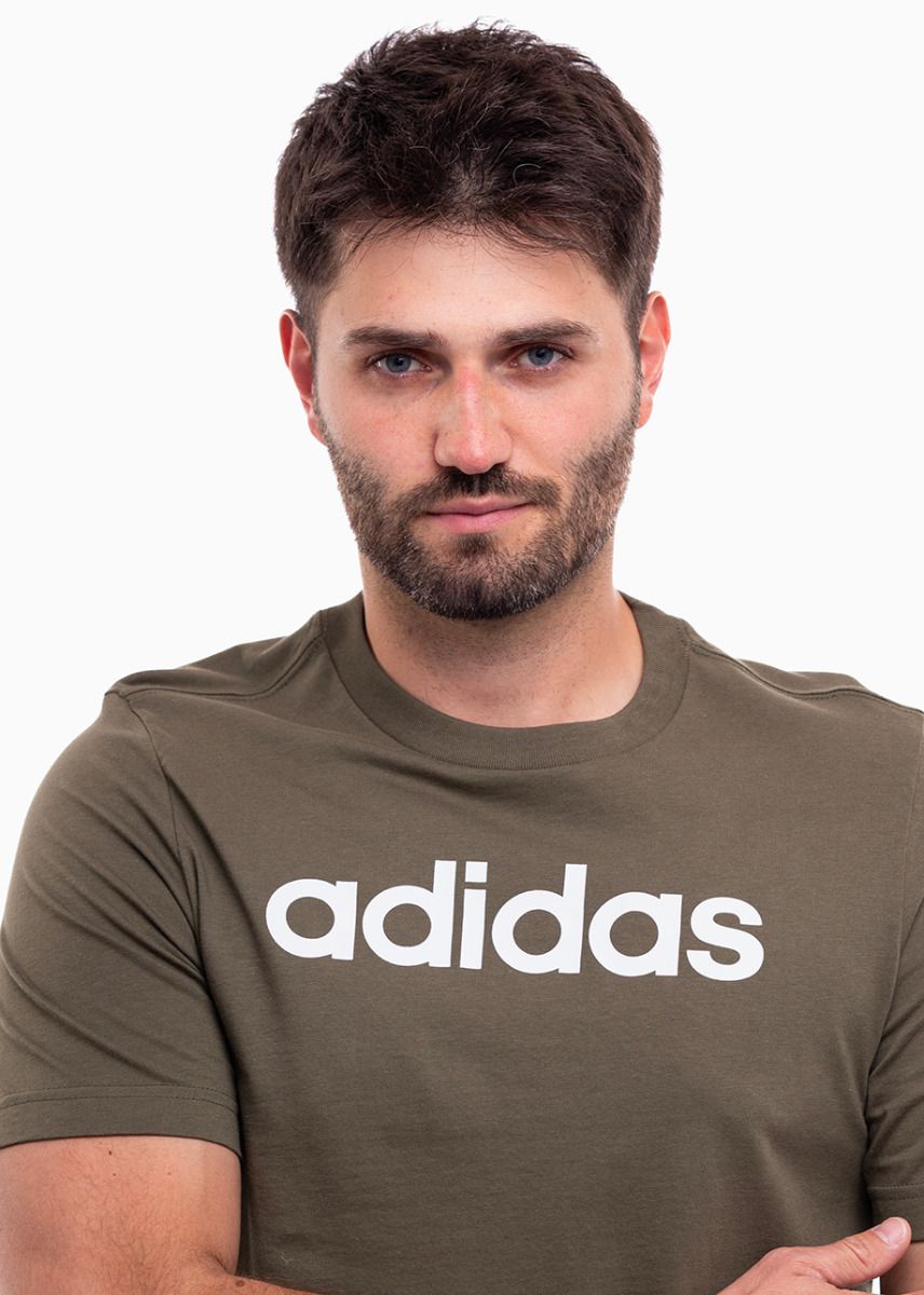 adidas Pánské tričko Essentials Single Jersey Linear Embroidered Logo Tee IC9280