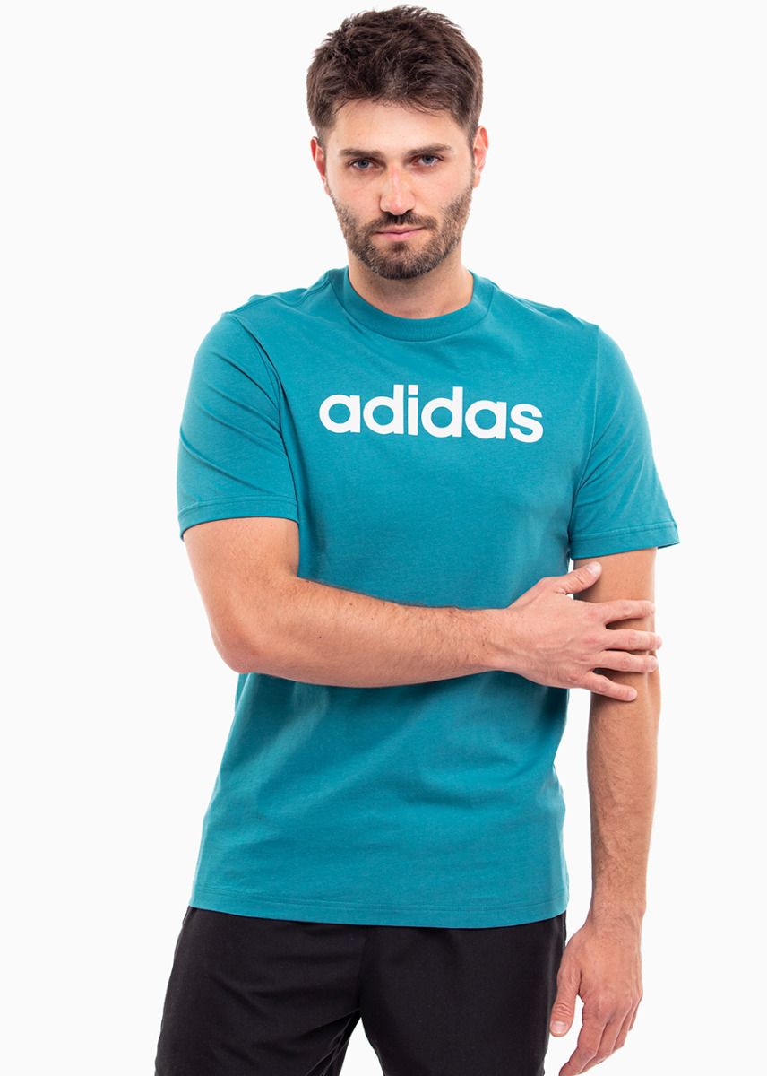 adidas Pánské tričko Essentials Single Jersey Linear Embroidered Logo Tee IJ8655