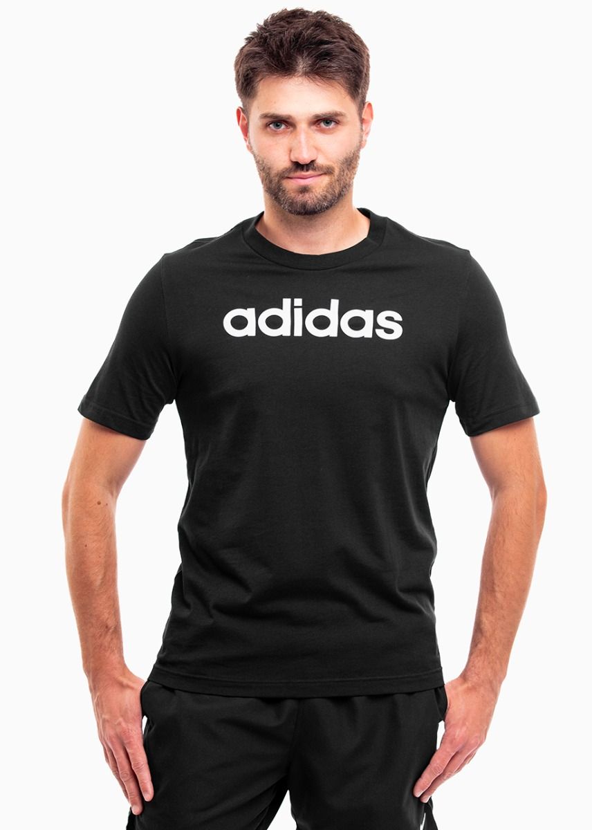 adidas Pánské tričko Essentials Single Jersey Linear Embroidered Logo Tee IC9274