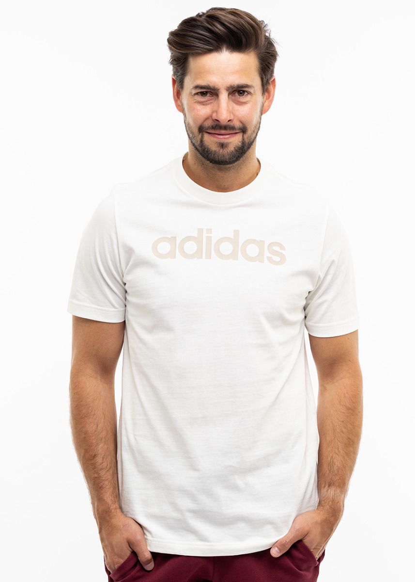 adidas Pánské tričko Essentials Single Jersey Linear Embroidered Logo Tee IS1345