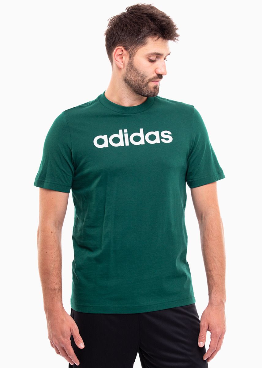 adidas Pánské tričko Essentials Single Jersey Linear Embroidered Logo Tee IJ8658
