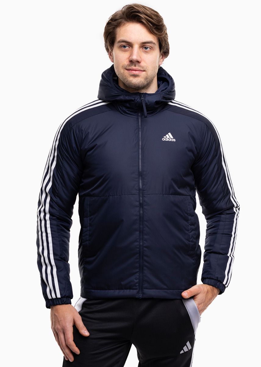 adidas Pánská bunda Essentials 3-Stripes Insulated Hooded IS1278