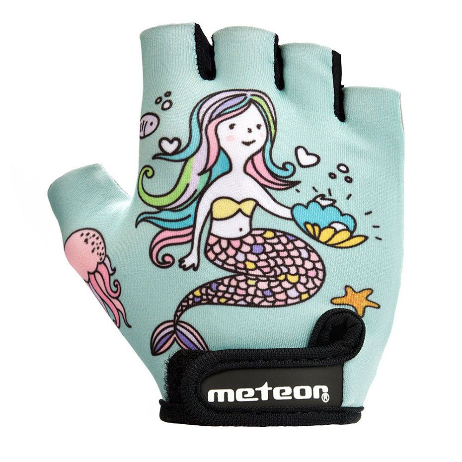 Meteor Dětské cyklistické rukavice Mermaid Jr 26169-26170-26171