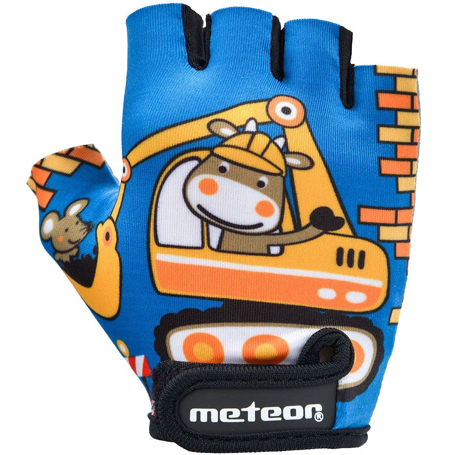 Meteor Dětské cyklistické rukavice Teddy Builder Jr 26184-26185-26186 Meteor Dětské cyklistické rukavice Teddy Builder Jr 26184-26185-26186