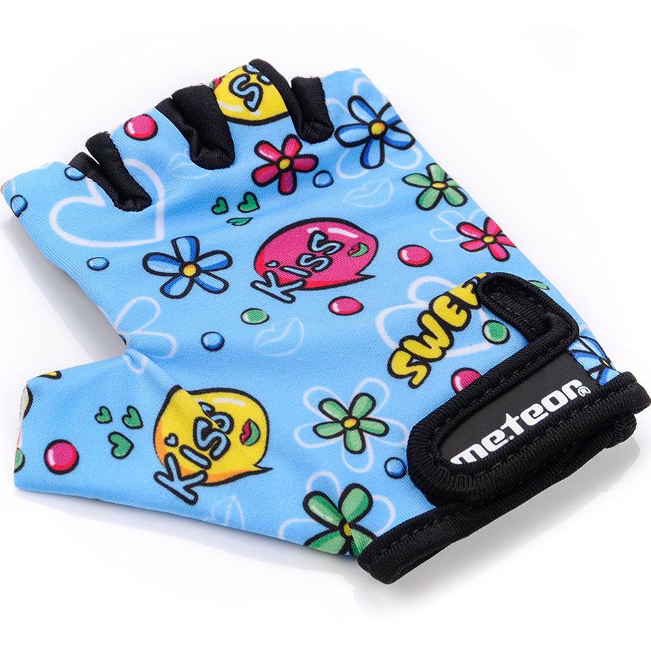 Meteor Dětské cyklistické rukavice Kids Kiss Love JR 24184-24186 Meteor Dětské cyklistické rukavice Kids Kiss Love JR 24184-24186