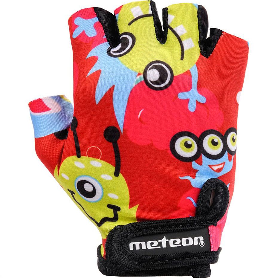 Meteor Dětské cyklistické rukavice Kids Monsters JR 24178-24179-24180 Meteor Dětské cyklistické rukavice Kids Monsters JR 24178-24179-24180