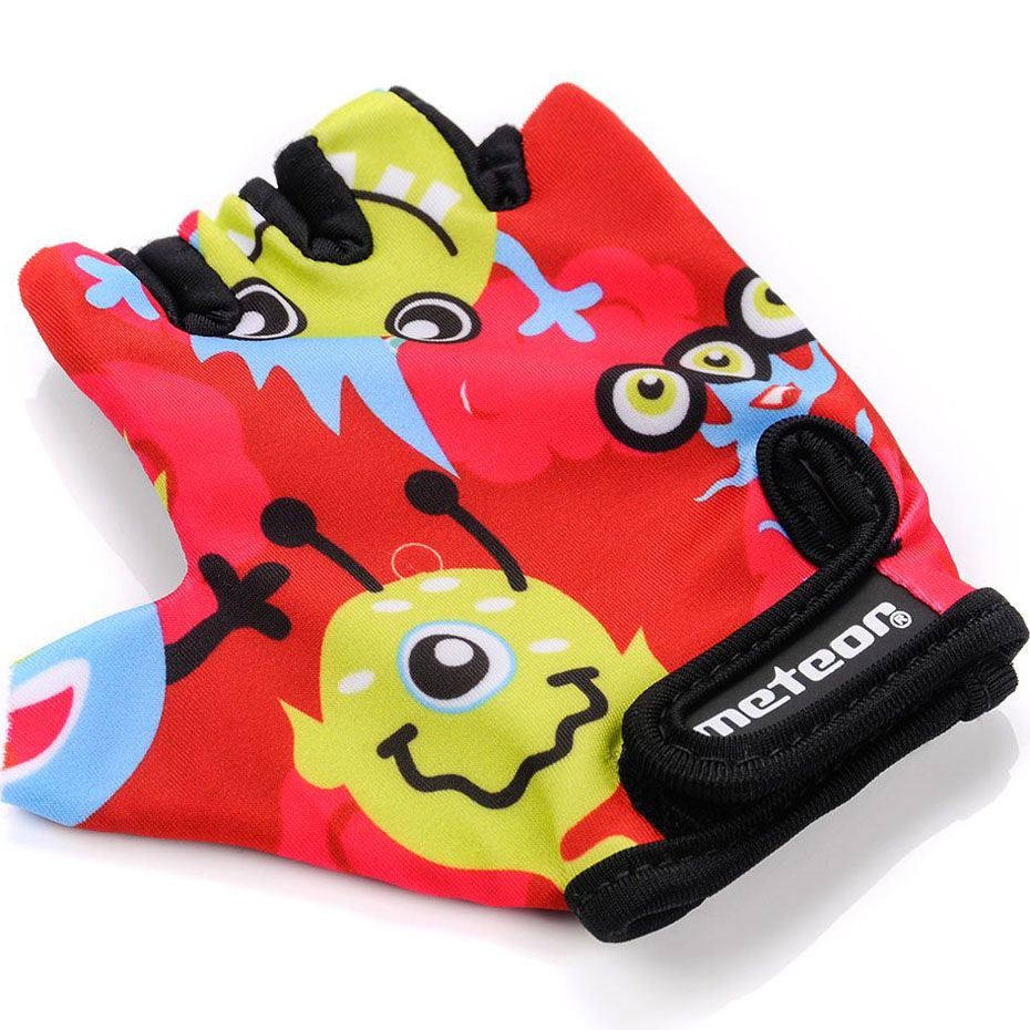 Meteor Dětské cyklistické rukavice Kids Monsters JR 24178-24179-24180 Meteor Dětské cyklistické rukavice Kids Monsters JR 24178-24179-24180