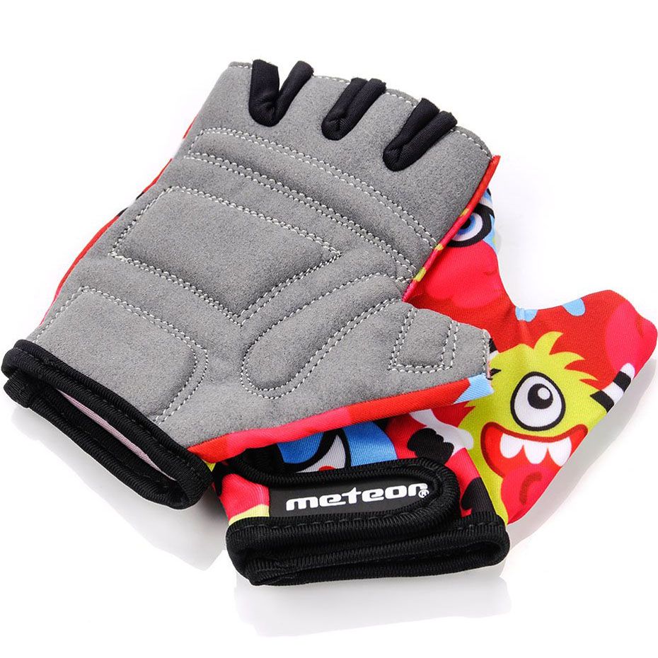 Meteor Dětské cyklistické rukavice Kids Monsters JR 24178-24179-24180 Meteor Dětské cyklistické rukavice Kids Monsters JR 24178-24179-24180
