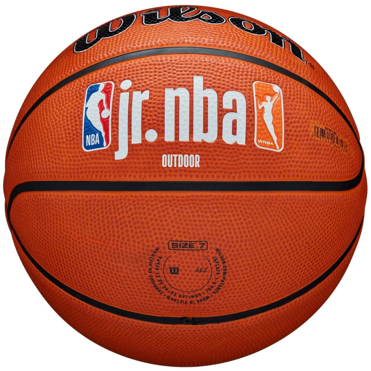 Wilson Basketbalový míč JR NBA Logo Auth Outdoor WZ3011801XB7