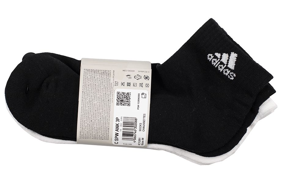 adidas Ponožky Cushioned Sportswear Ankle Socks 3P IC1281