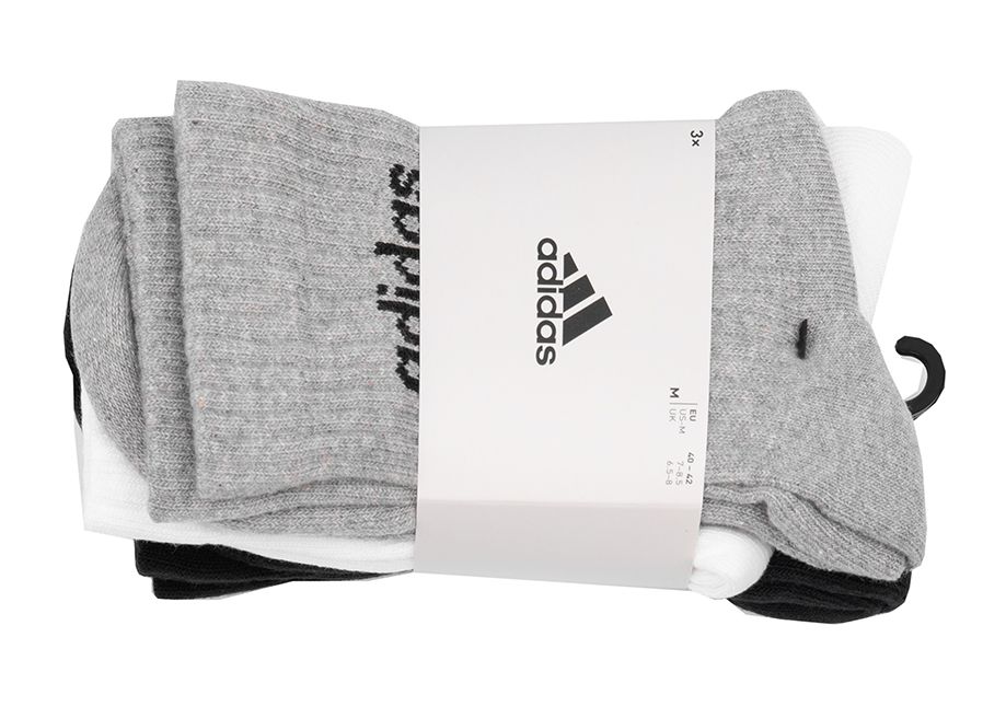 adidas Ponožky Linear Crew Cushioned Socks 3P IC1302