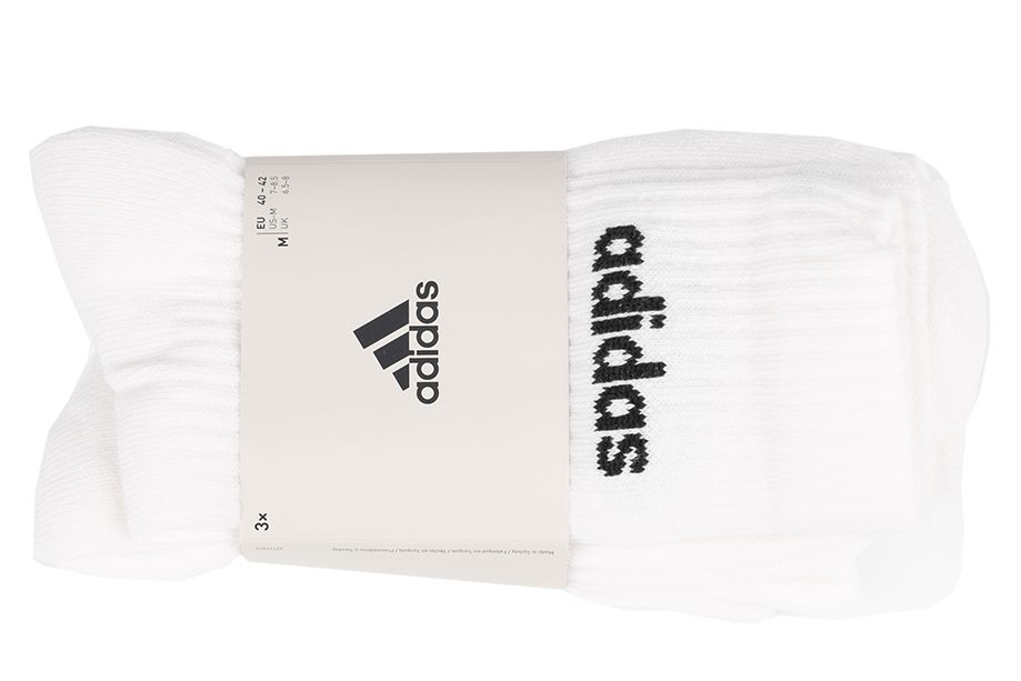 adidas Ponožky Linear Crew Cushioned Socks 3P HT3455