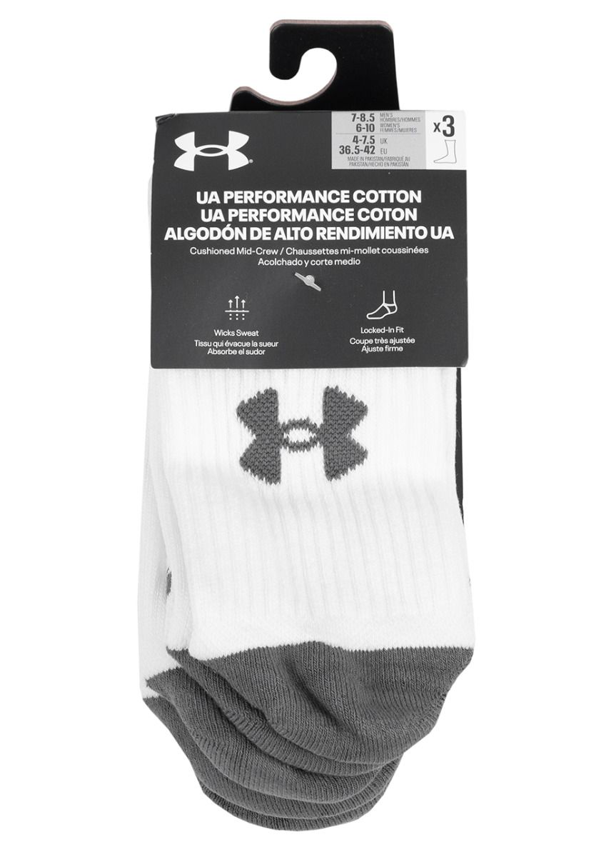 Under Armour Ponožky Performance Cotton 3pack 1379530 100