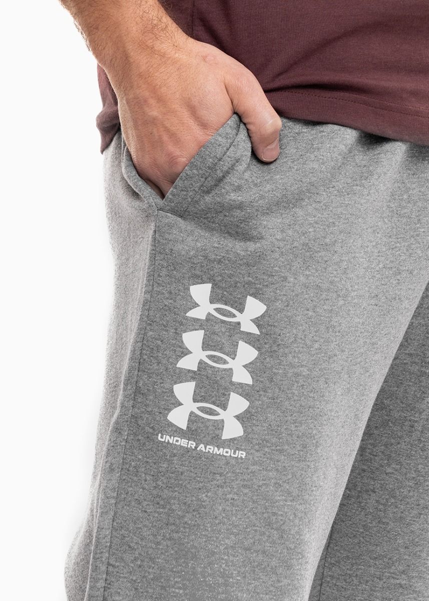 Under Armour Pánské Kalhoty Teplákové Rival Fleece 3Logo Jogger 1357131 012