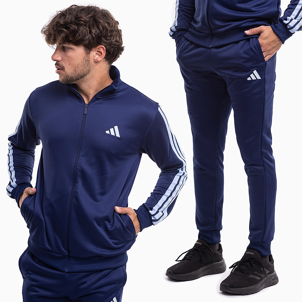 adidas Pánská tepláková souprava Sportswear Basic 3-Stripes French Terry JI8873