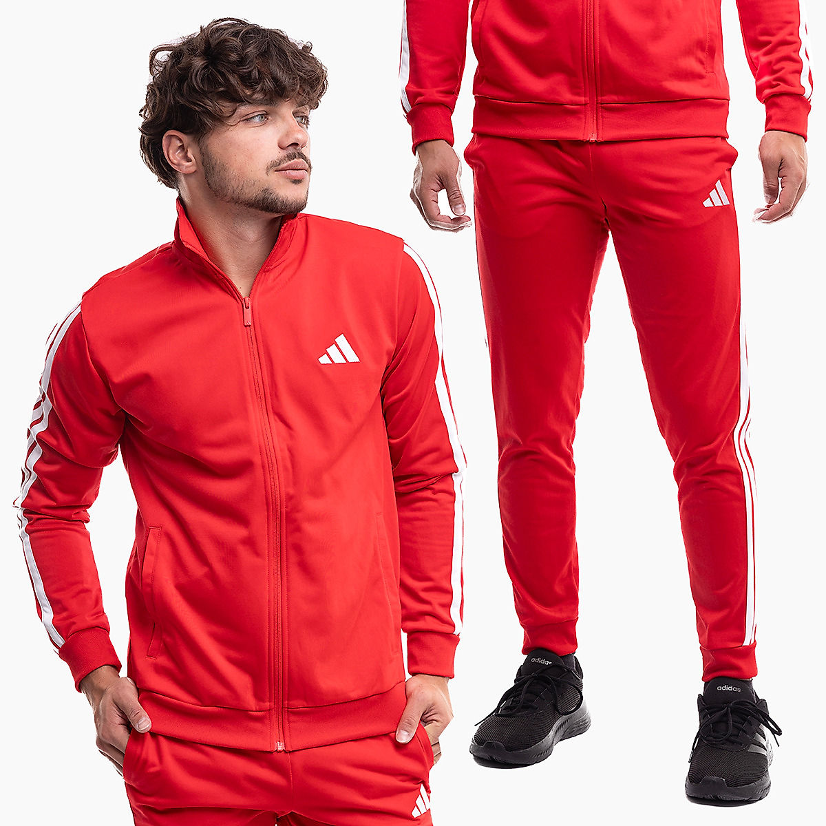 adidas Pánská tepláková souprava Sportswear Basic 3-Stripes Tricot JX8731