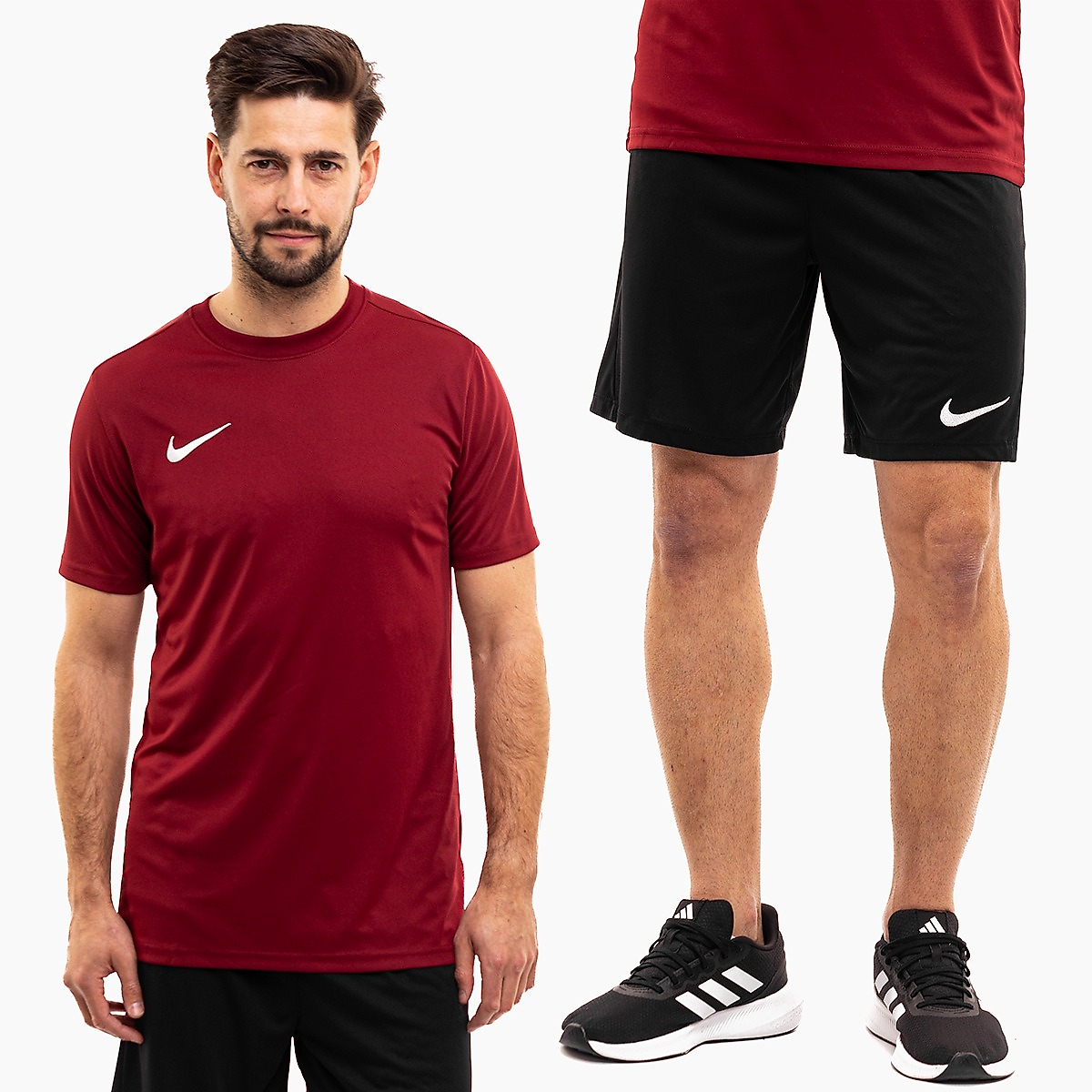 Nike Pánský sportovní set Tričko Šortky Dry Park VII JSY SS BV6708 677/BV6855 010