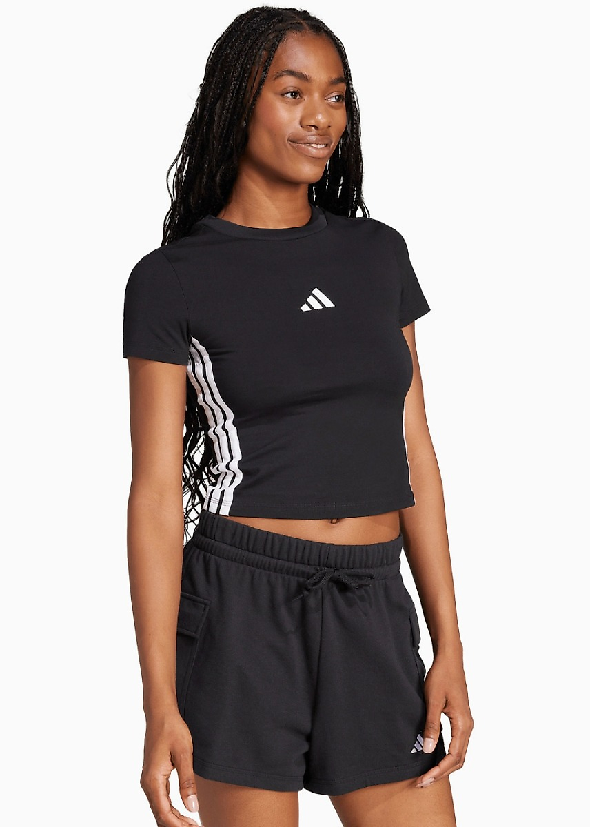 Dámské tričko adidas Essentials 3-Stripes Slim Baby JC8325