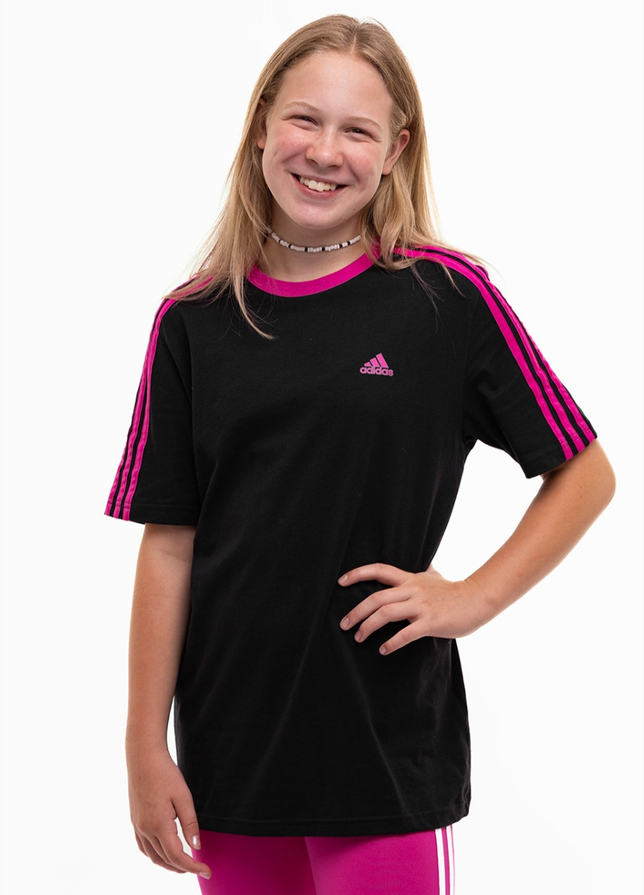 adidas Dětské tričko Essentials 3-Stripes Cotton Loose Fit Tee IC3640 adidas Dětské tričko Essentials 3-Stripes Cotton Loose Fit Tee IC3640