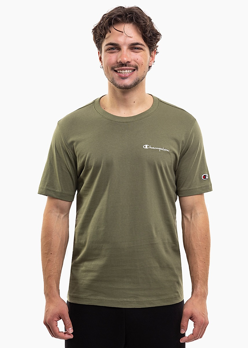 Pánské tričko Champion SS Tee olivové 221798 GS156