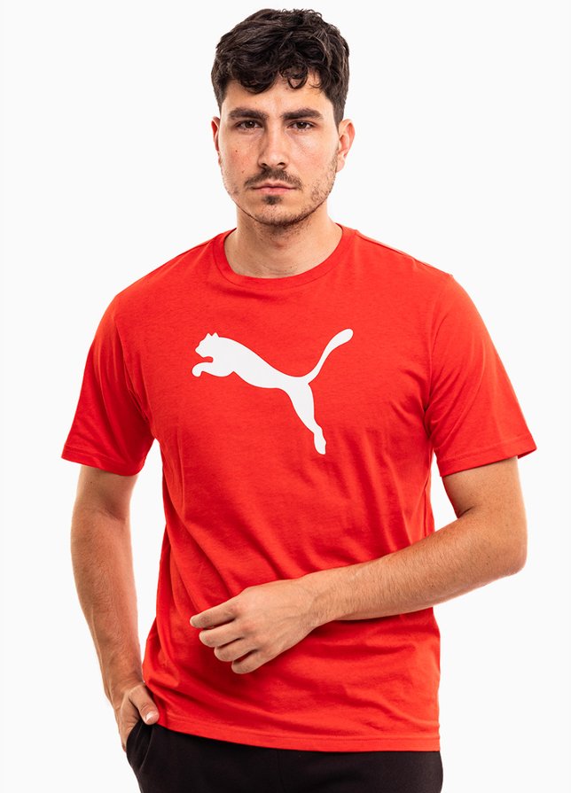 PUMA Pánské tričko Team Rise Logo Jersey Cotton 658705 01 PUMA Pánské tričko Team Rise Logo Jersey Cotton 658705 01
