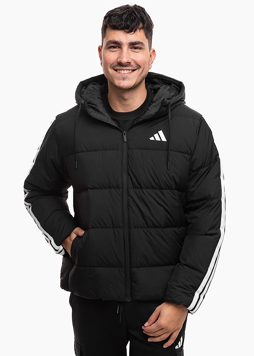 adidas Pánská bunda Essentials Climawarm 3 Stripes Puffer Down Hooded JM4165